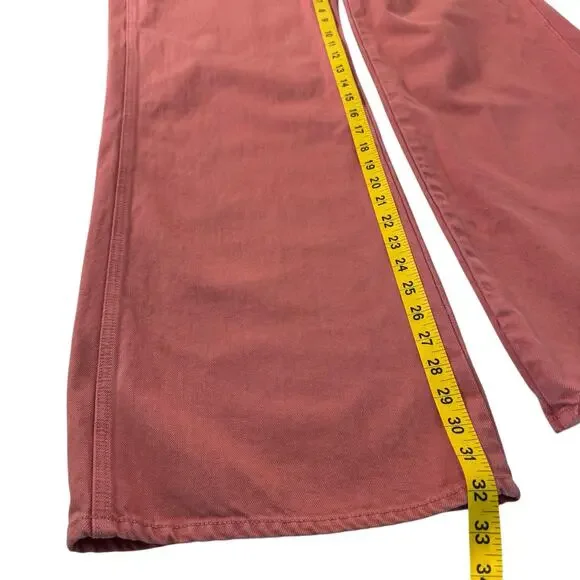 Veronica Beard Taylor Wide Leg Jeans Size 31 High Rise Terracotta Orange - Picture 8 of 12